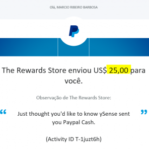 Prova de pagamento ysense